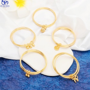 JXX Manufacturer Custom New Fashion Design Ladies 24K Gold Drop Pendant WIth 5 Styles <b>Bangles</b> Bracelet Female - Product Image 1