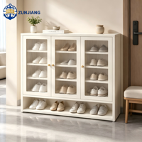 Meuble à chaussures en acier moderne, coloré et durable, avec montage facile, organisateur de rangement créatif pour enfants et mobilier de maison