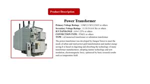 Yawei 2024 Sản Phẩm Mới 3 Giai Đoạn 63kv/220kv/110kv Điện Áp Cao Phân Phối Máy Biến Áp Điện Với oltc - Product Image 4