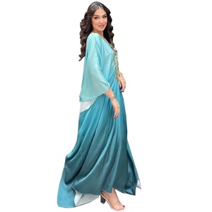 Mode <span class=keywords><strong>Satin</strong></span> Élégant <span class=keywords><strong>Djellaba</strong></span> Musulman Modeste Robe Dubaï Manches Chauve-Souris Abaya Robe Brillante Abaya Dubaï Turquie Islam Maxi Robe - Product Image 5