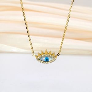 <span class=keywords><strong>Vente</strong></span> en gros <span class=keywords><strong>de</strong></span> bijoux fins en acier inoxydable personnalisés or diamant délicat oeil <span class=keywords><strong>de</strong></span> <span class=keywords><strong>diable</strong></span> turc pendentifs et breloques dames collier ras du cou - Product Image 6