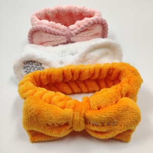 <span class=keywords><strong>Bow</strong></span> Hair Band Mujeres Head Band Soft Coral Fleece <span class=keywords><strong>Bow</strong></span> Knot Head Wraps - Product Image 3