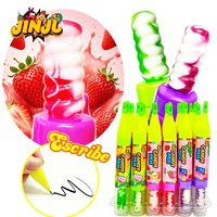 Vente en gros de jouets bonbons virals TikTok : Sucettes avec stylos pour écrire et gribouiller, aux saveurs de raisin, pomme et fraise