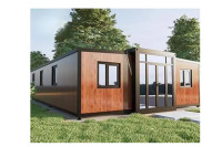 Maison conteneur modulaire préfabriquée extensible, structure en acier, moderne, écologique, anti-corrosion, résidentielle, scolaire, appartement