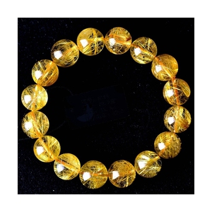Fabriqué en usine noir pour homme-Bracelet en quartz rutilé en or avec pierres précieuses en <span class=keywords><strong>acier</strong></span> inoxydable - Product Image 5