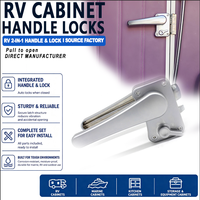 Serrure de porte intérieure en ABS pour salle de bain de camping-car, pièces de rechange pour caravane et motorhome