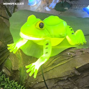 Statue de jardin lumineuse de Noël <span class=keywords><strong>en</strong></span> forme de grenouille verte <span class=keywords><strong>3D</strong></span> mignonne, LED mobile, décorative, cadeaux de Noël, ornements commerciaux de luxe, IP65 - Product Image 3