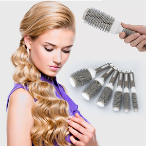 <b>Round</b> Hair <b>Brush</b> Nylon Bristles Vent Design For Styling And Curling General Use - Product Image 2