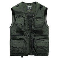 2025 classique gilet hommes travail gilet Multi poche photographe tactique sans manches veste pour hommes