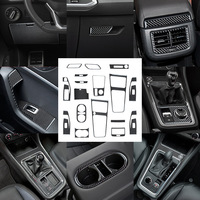 Kit d'accessoires Seat Ateca 2016-2025, garniture intérieure décorative en fibre de carbone véritable 3K bicolore, kit d'autocollants décoratifs complets