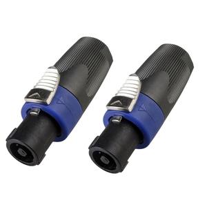 Four <b>Pin</b> Speaker Connector NL4FC Blue Plastic Audio Video <b>Plug</b> <b>Adapter</b> YY 3260 - Product Image 3