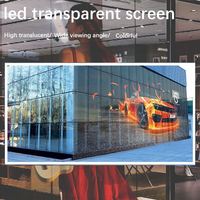 Écran LED transparent haute définition AOTP3.91-7.8 avec pas de pixel de 3.97-7.8mm pour affichage sur vitrine de centre commercial en extérieur