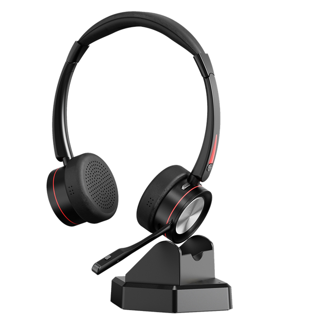 Wireless Headphones with Microphone for PC, 5.2 Bluetooth Headset with Mic Noise Canceling for Truck Driver Office Call Center