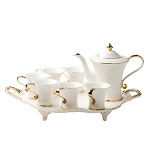 Service à café en céramique <span class=keywords><strong>anglaise</strong></span>, pochette élégante de style européen, en céramique, <span class=keywords><strong>grande</strong></span> capacité, pipette avec poignée dorée, vente en gros, - Product Image 5