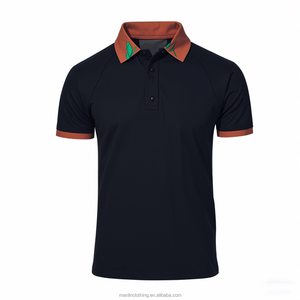 เสื้อโปโลแขนสั้นสำหรับผู้ชายเสื้อผ้าแนววินเทจผ้าฝ้ายสำหรับวิ่งเสื้อกีฬาคอปกแบบถักแฟชั่นสำหรับผู้ชายเสื้อกอล์ฟ - Product Image 5