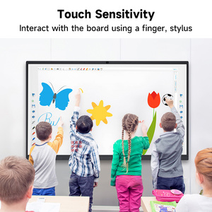 Cá voi màn hình Android dựa trên ảo bảng thông minh 110 inch thông minh tương tác LCD hiển thị bảng trắng phẳng với điện thoại di động đứng - Product Image 4