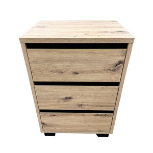 <strong>Walnut</strong> Brown Office 3-<strong>Drawer</strong> Storage Cabinets Living Room Chest of <strong>Drawers</strong> - Product Image 4