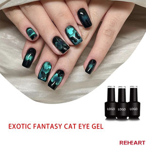 세미 퍼머넌트 오가닉 컬렉션 캣츠아이 젤 네일 폴리시, 눈부신 매니큐어 통기성 프라이빗 라벨 마그네틱 네일 폴리시 세트 - Product Image 4