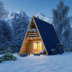 Villa de luxe à ossature en A, à faible hauteur, isolée thermiquement, maison modulaire préfabriquée, mini-maison triangulaire pour appartement, chalet préfabriqué - Product Image 2