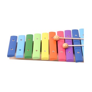 Mini Piano Xilófono de Madera de 12 Teclas Arcoíris, Juguete - Product Image 3