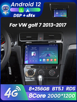 Mekede M6 M7 lecteur dvd de voiture Android QLED écran pour VW Golf 7 2013-2015 autoradio gps wifi 4g LTE Support DVR OBD
