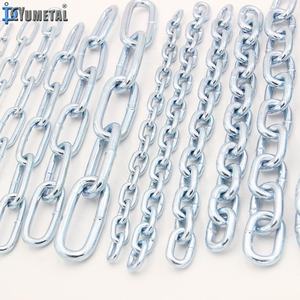 DIN766 DIN763 DIN5685 Padrão galvanizado Link Chain Aço carbono Roller Conveyor Chain com acabamento em zinco - Product Image 4