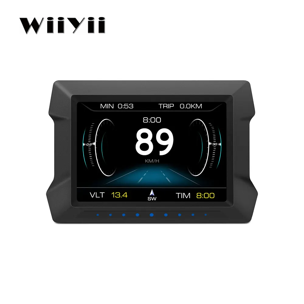 شاشة عرض LCD HUD النسخة الجديدة, شاشة عرض LCD hud النسخة الجديدة من العلامة التجارية P22 لسيارات HUD OBD2 + GPS + عداد منحدر مع 12 نوع من اللغات
