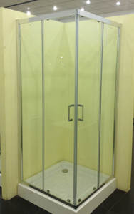 Panneaux muraux de <span class=keywords><strong>douche</strong></span> en verre trempé design moderne 6mm 8mm Cadre en acier inoxydable <span class=keywords><strong>Porte</strong></span> coulissante en laiton Style ouvert pour hôtels - Product Image 4