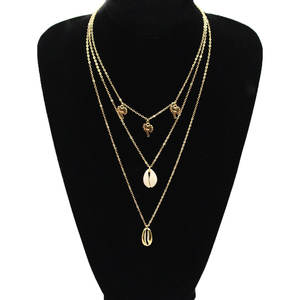 Creative Choker <b>Simple</b> Coconut Tree Shell Multi-layer <b>Necklace</b> Women's Accessories - Product Image 1