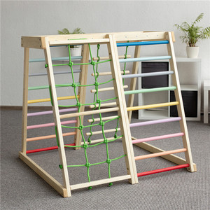 Wooden Jungle gym Playground climber Indoor gym for toddlers and children