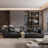 Canapé-lit convertible moderne en cuir, compressé sous vide, livré en boîte pour appartement et bureau à domicile