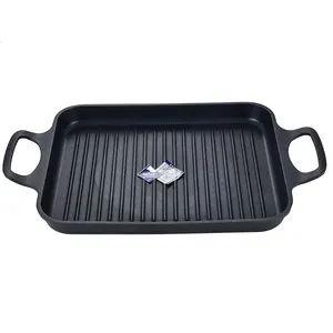 Parrilla Rectangular Personalizada Ollas Barbacoa Antiadherente Corea Aluminio Utensilios de Cocina Barbacoa Sartén