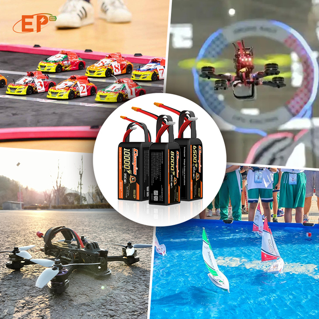 EP 4000mAh 8000mAh 10000mAh 20000mAh FPV Battery Pack for Small Drone/Rc Plane Lithium Polymer Batteries for Rc Models Race Boat