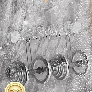 Phòng tắm không đục lỗ xoay Khăn Treo tường kệ trong một hàng móc hút mạnh mẽ - Product Image 6
