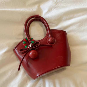 Sac à main pour femme Cherry Love, très vendu, fermeture éclair, cuir PU, style <span class=keywords><strong>du</strong></span> <span class=keywords><strong>sud</strong></span>, sac panier à bandoulière unique - Product Image 1