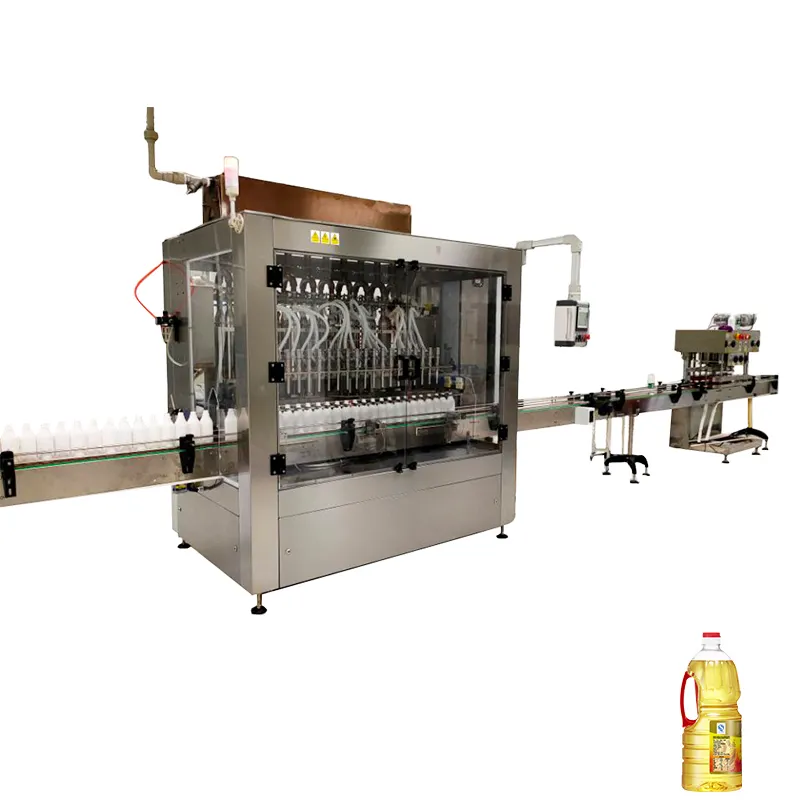 with frequency conversion speed motor automatic sunflower palm cooking oil bottle filling machine