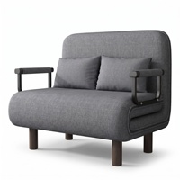 Sofá Cama Plegable con Estructura Metálica, Sofá para Sala de Estar, Descanso, Almuerzo, Estudio Todo en Uno, Dos en Uno, Moderno y Sencillo