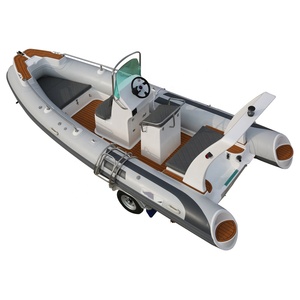 Certifié CE 17ft 5.2m Sport RIB Boat Hypalon Aviron <span class=keywords><strong>gonflable</strong></span> avec moteur hors-bord 85hp Fibre de verre PVC Combo Set pour la pêche - Product Image 5