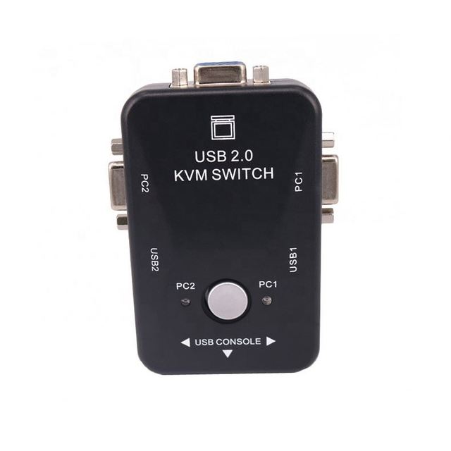 KVM Switch 2-port USB Manual VGA Switch USB2 in 1 Out KVM Computer Switch Signal