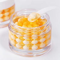Crème Visage Magique Hydratante Anti-rides Réparatrice au Collagène et Vitamine C Bio, Capsules Anti-âge au Collagène et Or, Marque Privée
