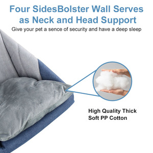 2-in-1 Multifunktionales Kleintierhaus Kühlbett mit Weicher Matte Faltbares Kurzfloriges Warmes Katzenbett - Product Image 3