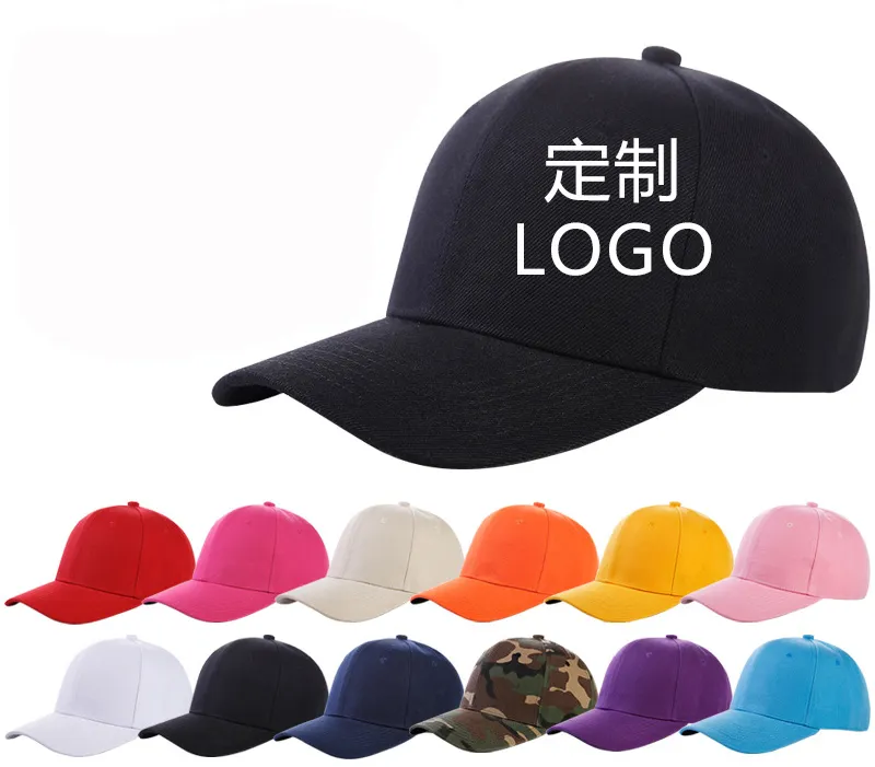 צבעוני ריק ספורט כובע אבא כובע Gorras איש כותנה 6 פנל בייסבול כובע מותאם אישית רקמת לוגו