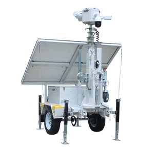 รถพ่วงกล้องวงจรปิดเคลื่อนที่ 4G 5G Starlink พร้อมเสาโซลาร์ไฮบริดและเครื่องชาร์จ - Product Image 2