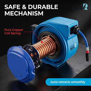 Sistema Industrial <span class=keywords><strong>de</strong></span> Enrollado <span class=keywords><strong>de</strong></span> Mangueras <span class=keywords><strong>Eléctrico</strong></span> Combinado |   PB-N013-1-5 Carrete Retráctil Automático <span class=keywords><strong>de</strong></span> Alta Resistencia |   Soporte <span class=keywords><strong>de</strong></span> pared <span class=keywords><strong>de</strong></span> 47 cm <span class=keywords><strong>de</strong></span> alta presión - Product Image 4