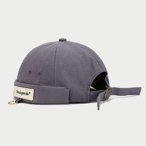 Literary Retro Brimless Sports Caps Women Korean Version Iron Ring Letter Label Fashion Hip Hop Docker <b>Hat</b> <b>for</b> Men Women - Product Image 5