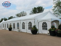 Tente de réception COSCO personnalisée 10x20 20x30, tente de mariage, tente de fête, structure en alliage d'aluminium, grande tente extérieure pour événements
