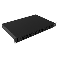 Cassette de brassage rotative ODF 1U 24 ports avec 2 modules adaptateurs LGX pour gestion des câbles