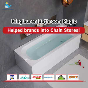 Kinglauren 120-190ซม. ขนาดเล็กมากสไตล์ฝรั่งเศสสีขาวสำหรับบ้านสปาในร่มพร้อมชุดกาลักน้ำล้นอ่างแช่อะคริลิ - Product Image 5