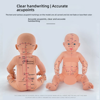 Modèle de simulation d'acupuncture en PVC pour nourrissons et enfants Poupée d'entraînement de massage pédiatrique à point d'acupuncture général pour les sciences médicales