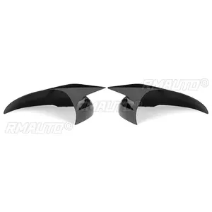 1 Paire de coques de rétroviseurs latéraux pour KIA K5 Optima 2020 2021 en fibre de carbone noir brillant - Product Image 4